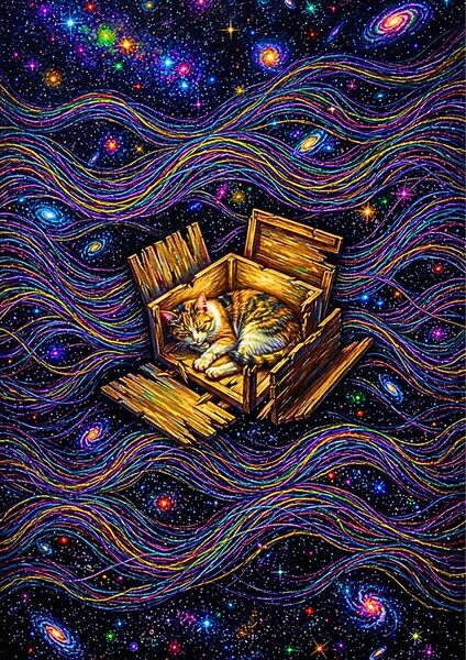 ‘Schrodinger’s Horizon: The Infinite Observer’ Digital Art by Ariella Starchild Designs