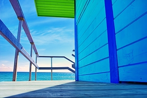 Color Inside the Lines - Blue -Miami Beach
