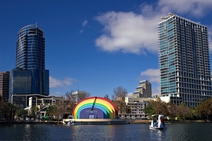 Of Sushine Swans and Rainbow - Lake Eola