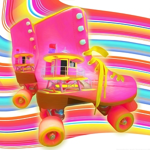 Roller Skating Miami Beach - Outter Space Vibe