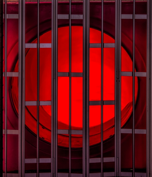 Catching the Sun - Red Abstract by Chrystyne Novack