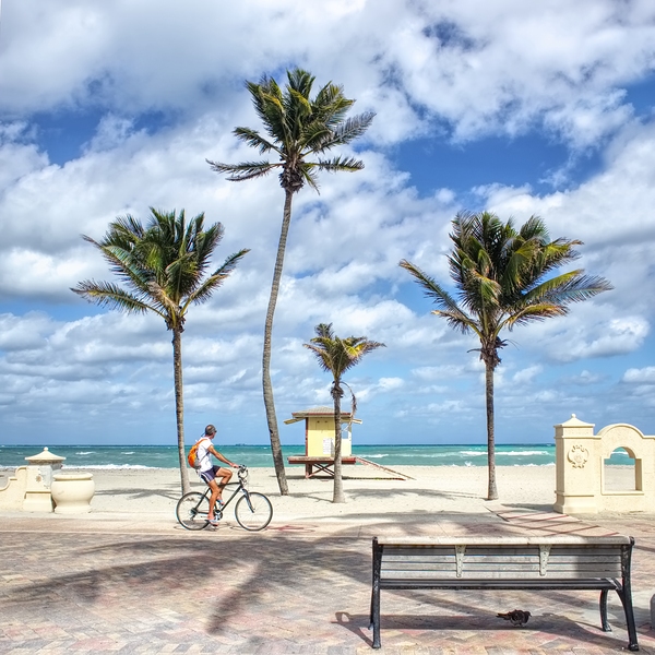 Cruising Along II - Hollywood Beach by Chrystyne Novack