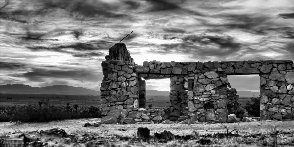 Fade Into The West - Black & White by Chrystyne Novack