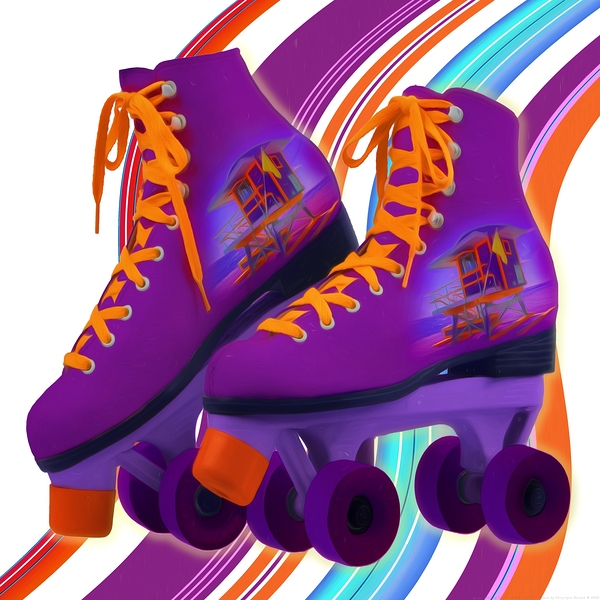 Roller Skating Miami Beach - In the Groove by Chrystyne Novack