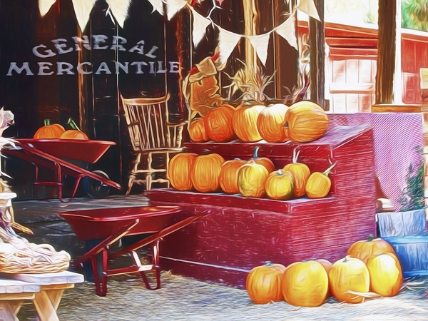 Pumpkin Picking - General Mercantile by Chrystyne Novack