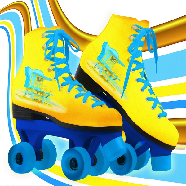 Roller Skating Miami Beach - Sunshine Lemonade by Chrystyne Novack