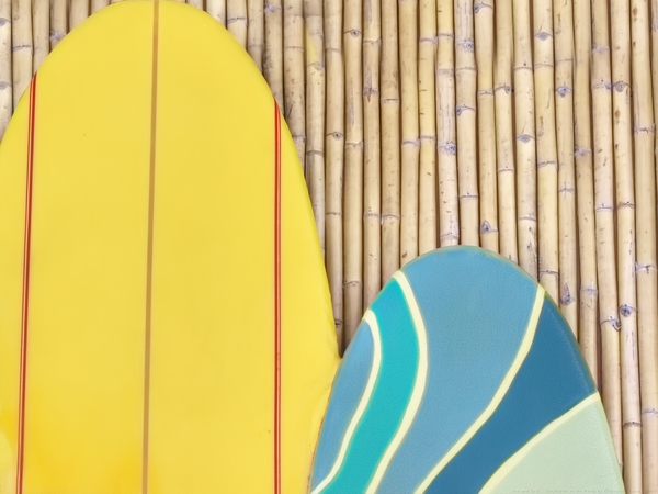 Sun and Surf - Surfboards at the Ready by Chrystyne Novack
