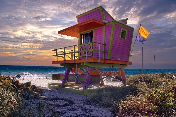 Watch the Sunrise- Miami Beach by Chrystyne Novack