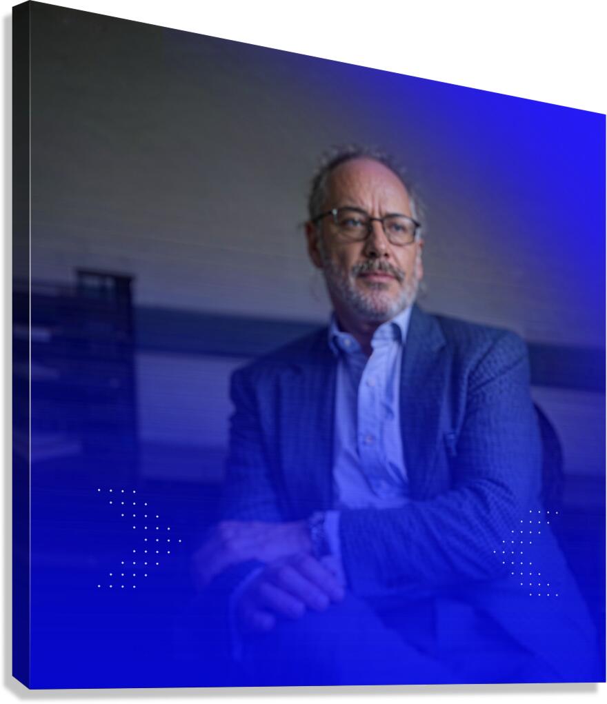 Black Minimalist Corporate Personal Profile Canvas Print