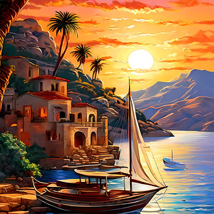 Sunset By The Sea Unity walls