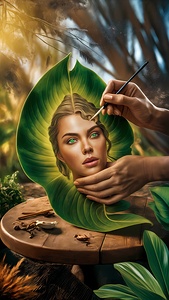 a captivating photorealistic 3d render of an arti