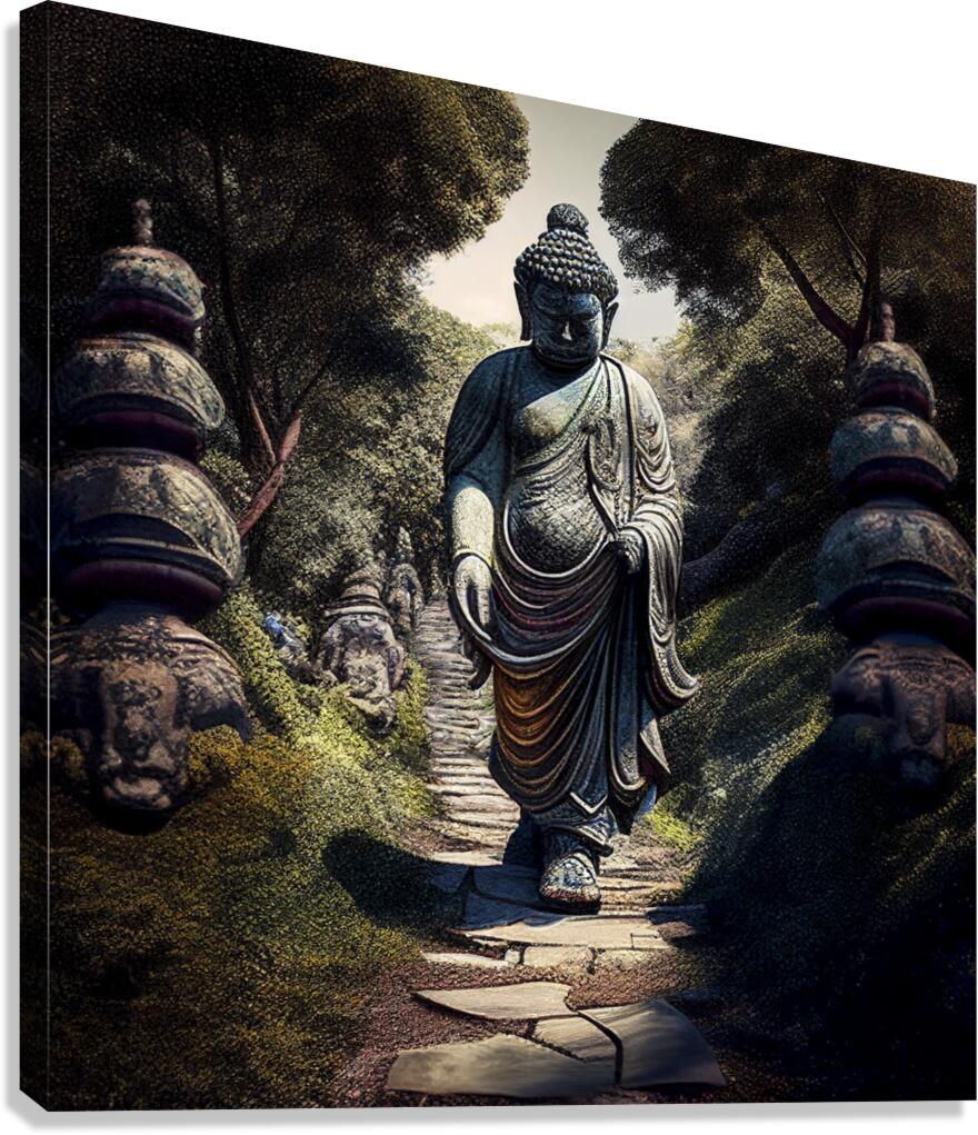 Buddah Footpath Canvas Print