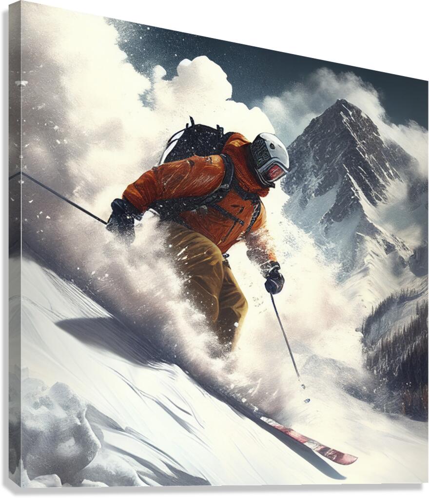 On The Slopes Canvas Print
