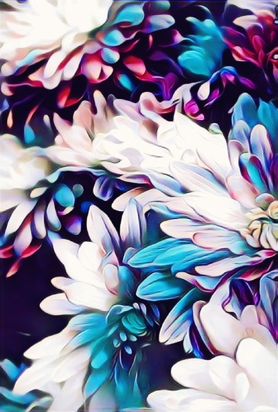 Flowers with painting. by Divine Kanza