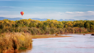 Hot Air Balloon over the Rio Grande