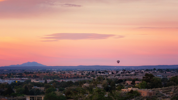 Cotton Candy Skies Over Albuquerque by Susan Tregoning