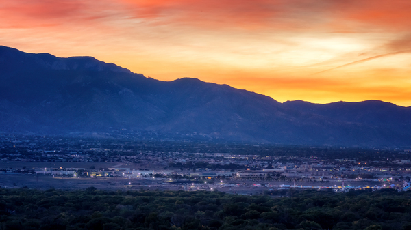 Sunrise over Albuquerque by Susan Tregoning