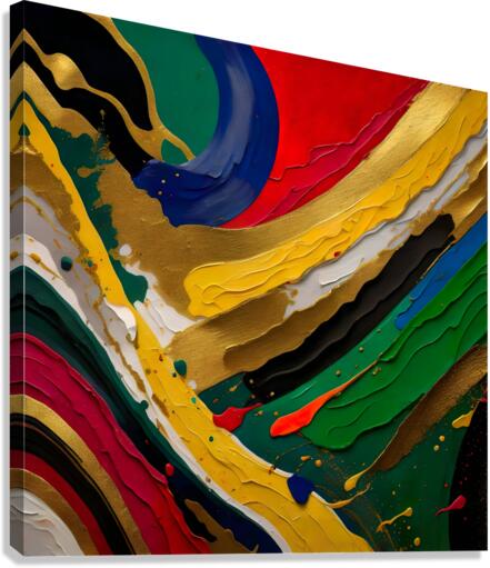 Bold color waves 70 Canvas Print