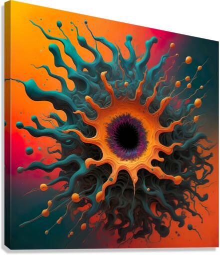 Fractal planet explosion Canvas Print