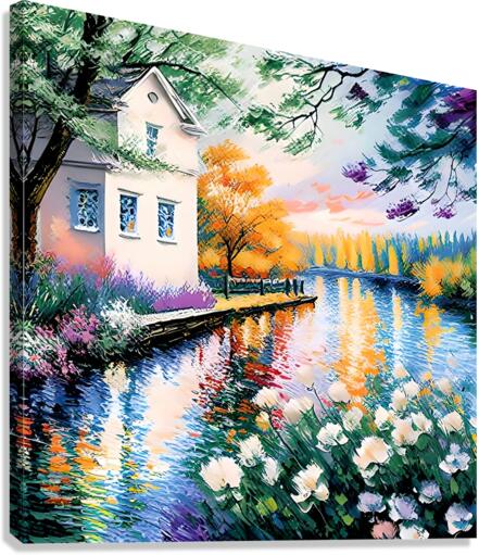 Riverside harmony Canvas Print