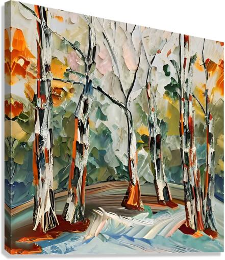 Forest trees symphony Canvas Print