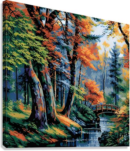 IMPRESSIONISM RIVERSIDE HARMONY Canvas Print