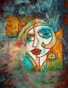 Aqua Eyes Painted Lady