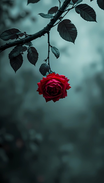 rad flowers in forests  by Dr master