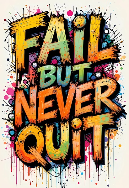 Fall But Never Quit Print