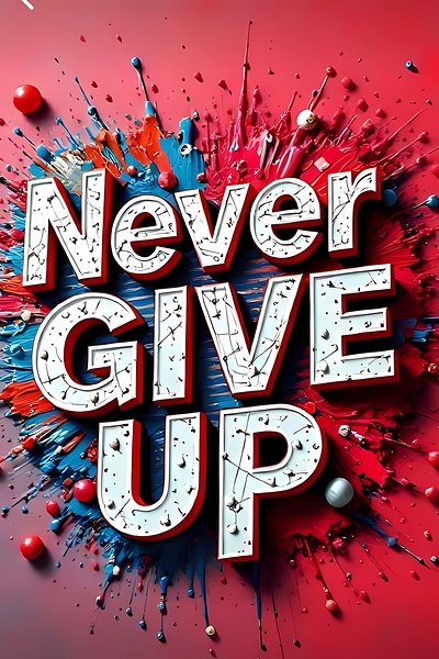 never give up  Print