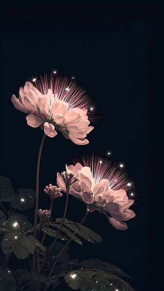 pink flowers  by Dr master