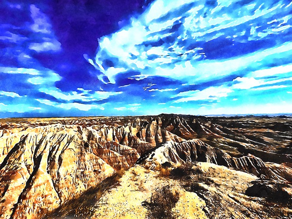 A Good Day In The Badlands Print