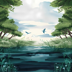 A Tranquil River Scene