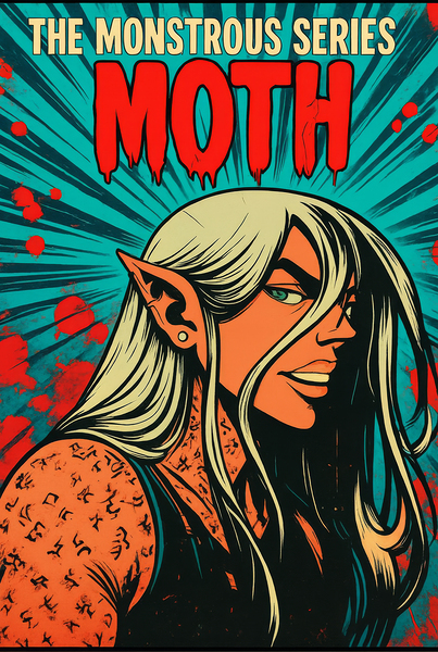 Moth – Monstrous Series Comic Noir Fantasy Pop Art Poster by CRID