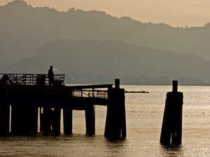 Smoker at Ford Point Dock