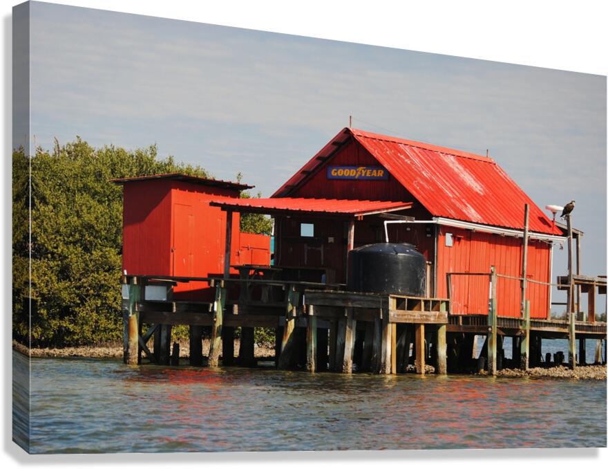 Red Fish Shack Canvas Print