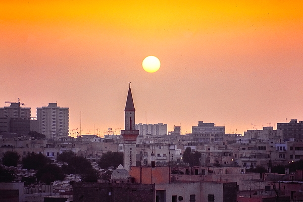 Mosque Sunset Tarabulus Tripoli Libya by ToeKnee Fogarassy