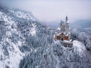 Castle Neuschwanstein in the Snow