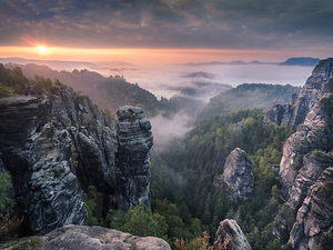 Sunrise in Saxon Switzerland