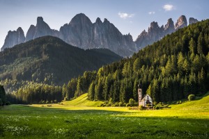 Church before the Dolomites