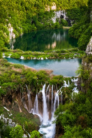 Waterfall Paradise Plitvice Lakes in Croatia