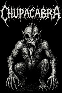 Chupacabra Cryptid Horror   Distressed Urban Legend by MetalByte