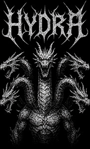 Hydra Mythological Monster   Distressed Black Metal Dragon Art