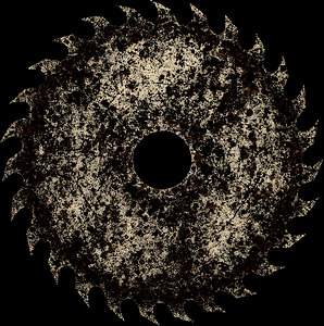 Industrial Saw Blade   Distressed Rusted Metal Circular Saw