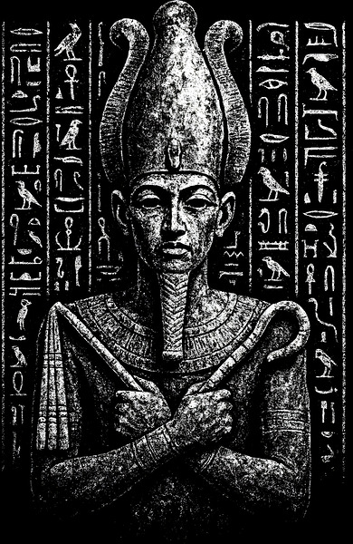Osiris Egyptian God of the Afterlife Portrait by MetalByte