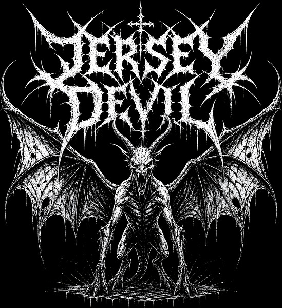 Jersey Devil Cryptid Black Metal Art Style by MetalByte