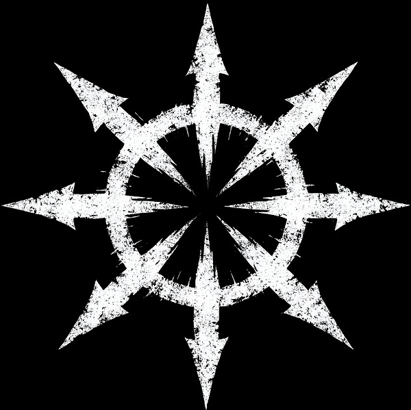 Chaos Star Distressed Eight Pointed Occult Symbol by MetalByte