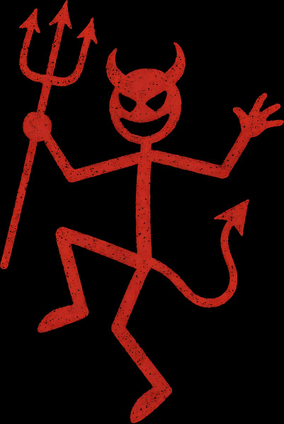 Funny Red Devil Stickman by MetalByte