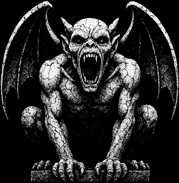 Distressed Gothic Gargoyle Sentinel by MetalByte