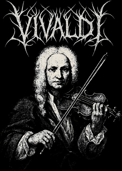 Antonio Vivaldi Classical Death Metal Art by MetalByte
